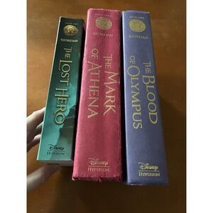 Lot - 3 Rick Riordan Books Lost Hero Blood of Olympus Mark of Athena